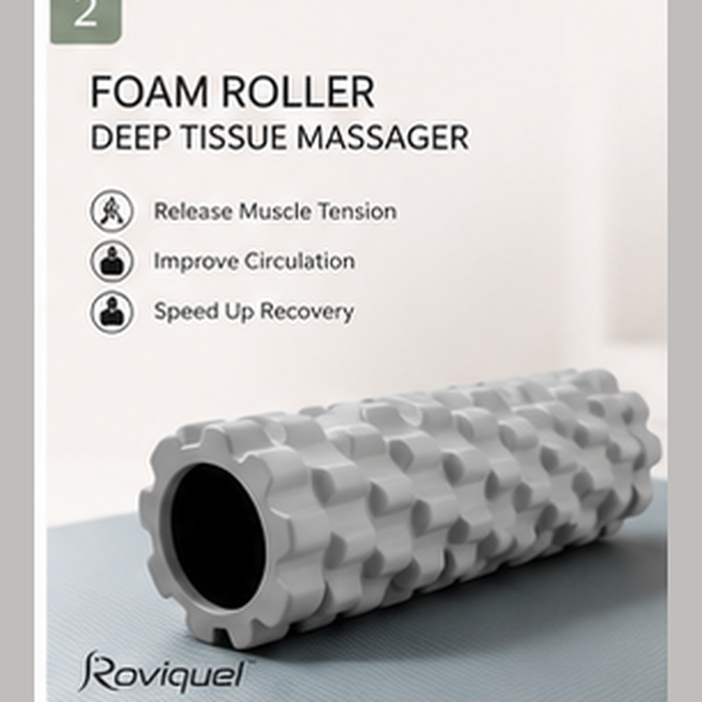 Roviquel textured foam roller for muscle recovery