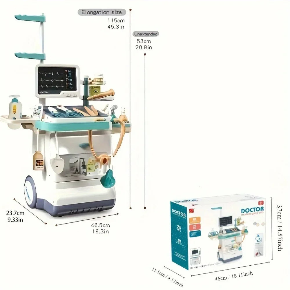Doctor Kit for Kids Pretend Doctor Playset for Toddlers with Medical Station Stethoscope Role Play Medical Toy for Girls Boys