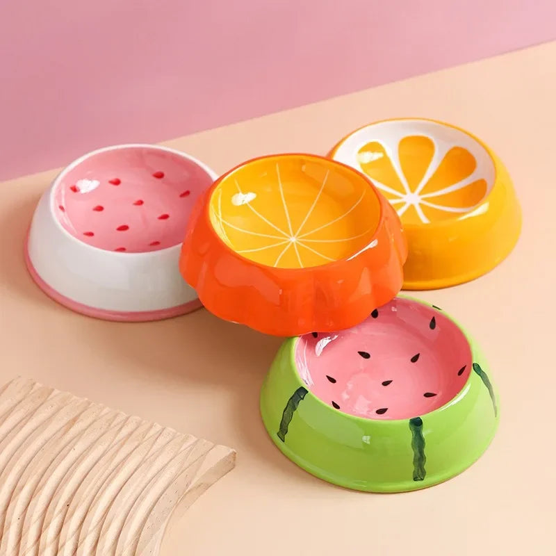 4cute designs pet ceramics bowl watermelon strawberry shape cat food bowl small dog colorful water suppliers Abiraterone acetate
