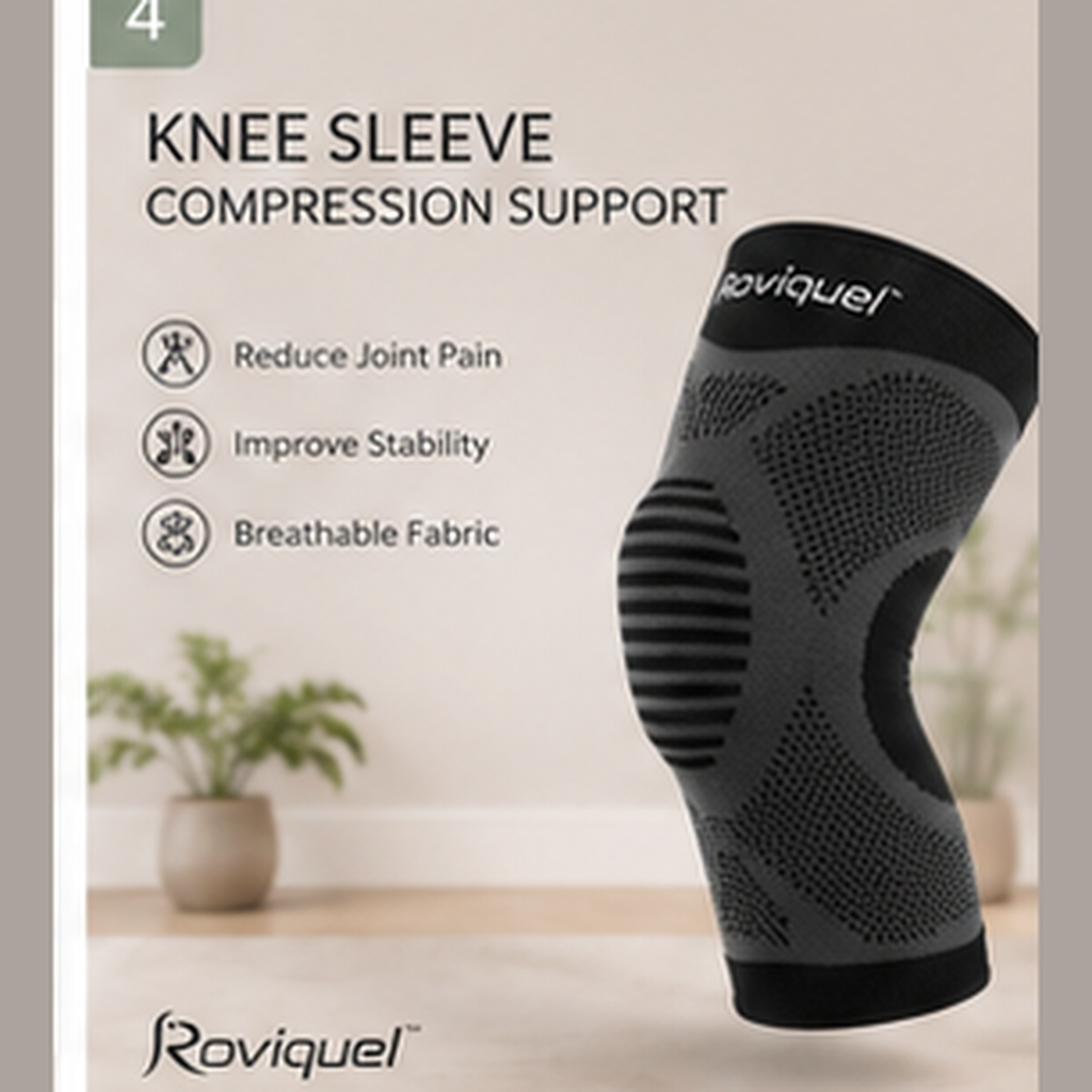 Roviquel breathable knee sleeve compression support